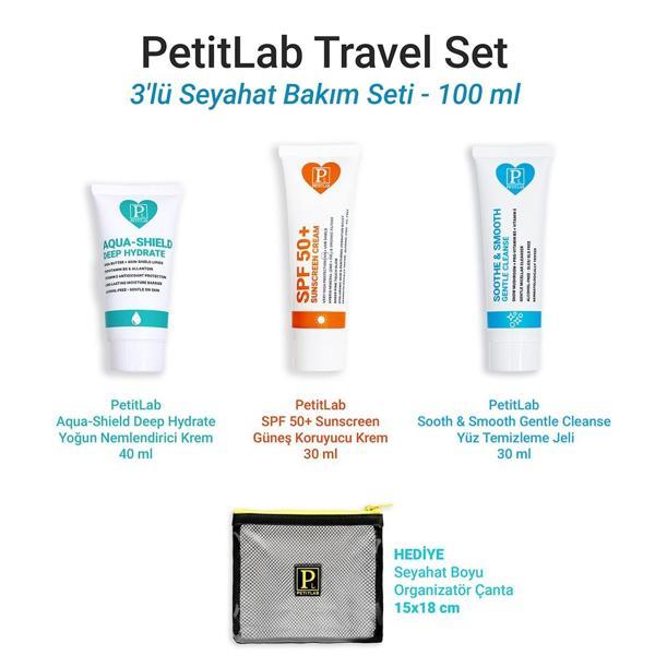 PetitLab Travel Set 3'lü Seyahat Bakım Seti *Organizatör Çanta Hediyeli  - Image 1
