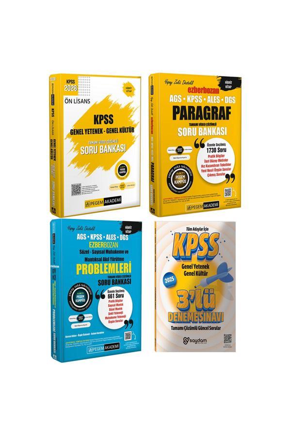 2026 KPSS Ön Lisans Tamamı Video Çözümlü Soru Bankası-526 Sayfa 3245 Soru(Paragraf ve Akıl Yürütme) - Pegem Akademi Yayıncılık - Image 1