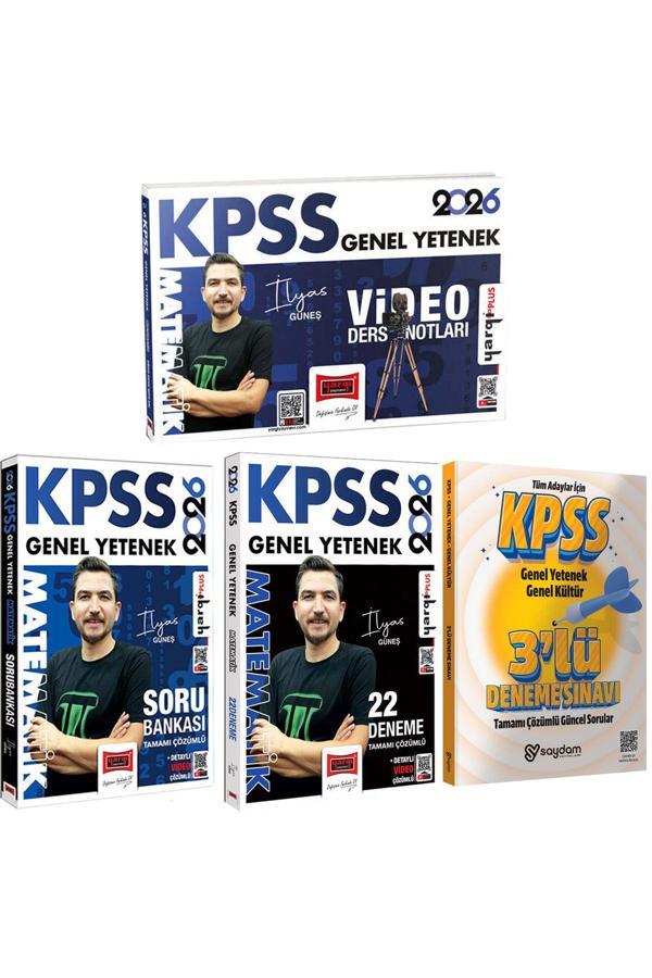 2026 KPSS Tamamı Çözümlü Matematik Soru Bankası-Çözümlü 22 Deneme-Video Ders Notlar(İlyas Güneş) - Yargı Yayınları - Image 1