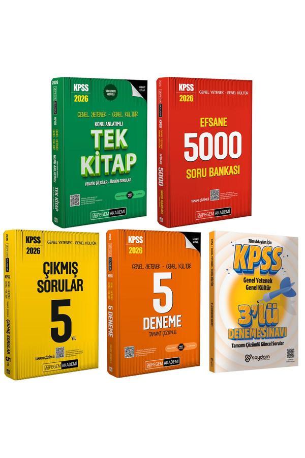 2026 KPSS GYGK Konu Anlatımı-Efsane 5000 Çözümlü Soru Bankası(664 sayfa)Çıkmış Sorular 5Yıl-5 Deneme - Pegem Akademi Yayıncılık - Image 1