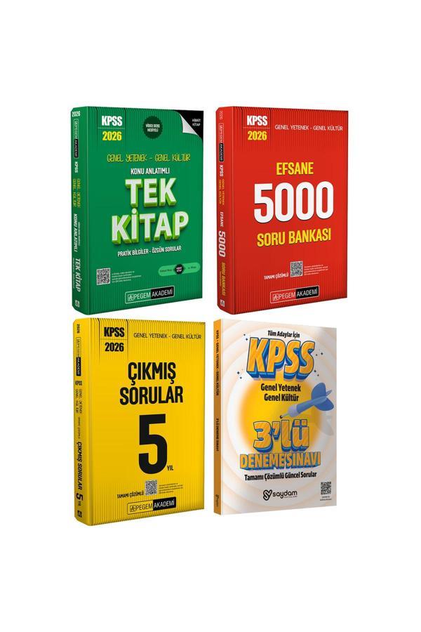 2026 KPSS GYGK Konu Anlatımı-Efsane 5000 Çözümlü Soru Bankası(664 sayfa)Çözümlü Çıkmış Sorular 5 Yıl - Pegem Akademi Yayıncılık - Image 1