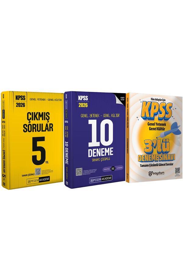 2026 KPSS GYGK Tamamı Çözümlü 10 Deneme-Tamamı Çözümlü Çıkmış Sorular 5 Yıl - Pegem Akademi Yayıncılık - Image 1