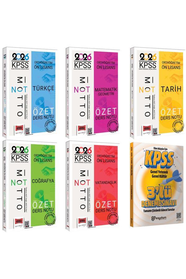 2026 KPSS Ortaöğretim Ön Lisans Motto Serisi Tüm Dersler Özet Ders Notu Seti - Yargı Yayınları - Image 1