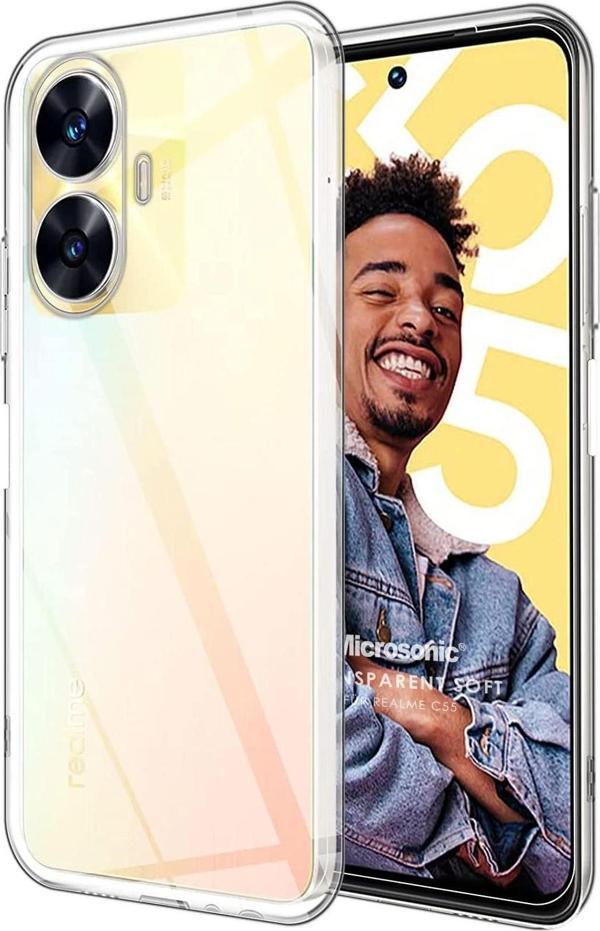 Microsonic Realme C55 Kılıf Transparent Soft Şeffaf - Image 1