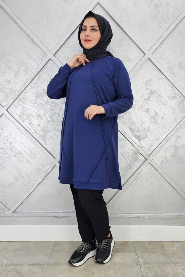 KADIN NERVÜR DİKİM TESETTÜR TUNİK - Image 1