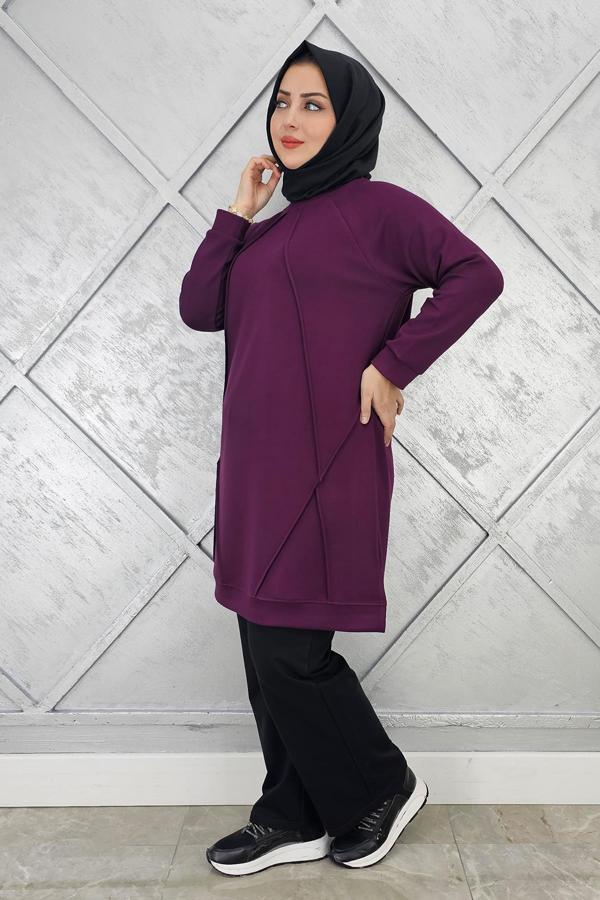 KADIN NERVÜR DİKİM TESETTÜR TUNİK - Image 1