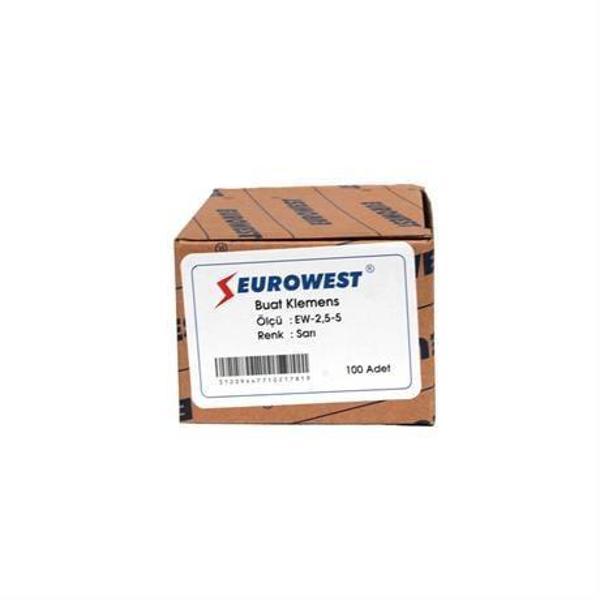 Eurowest 0,50-2,5mm Geçmeli Buat Klemensi Sarı - 1 Paket 100 Adet - Image 1