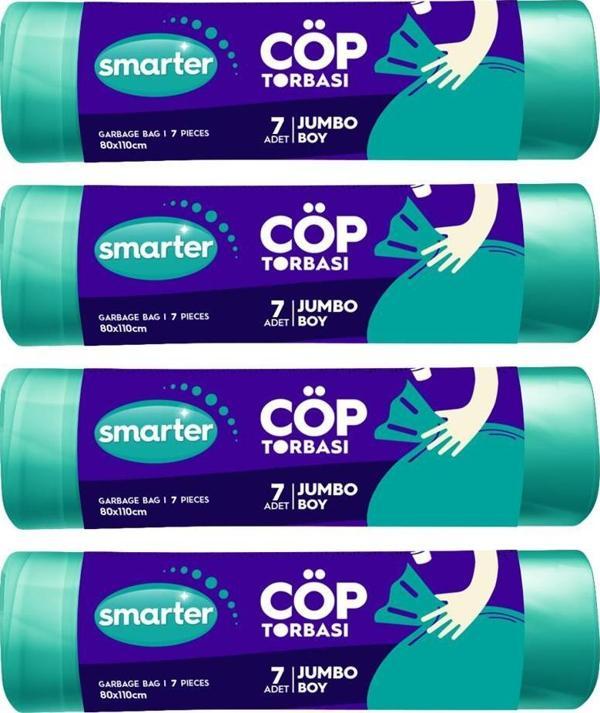SMARTER 4 LÜ JUMBO BOY ÇÖP TORBASI 80x110cm ( ÇÖP POŞETİ ) - Image 1