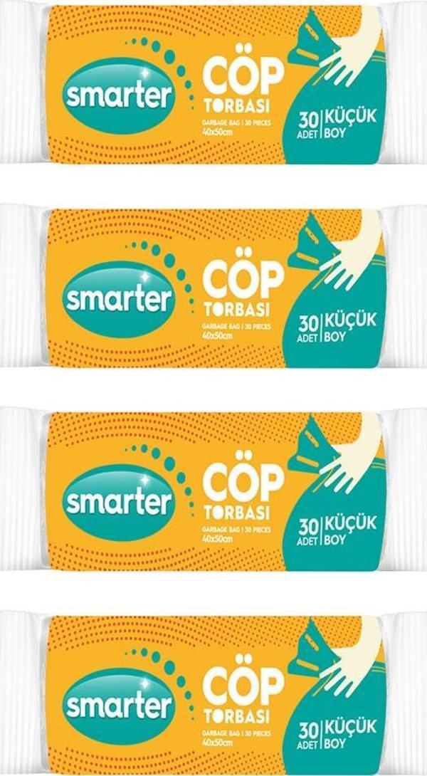 SMARTER 4 LÜ KÜÇÜK BOY ÇÖP TORBASI MİNİ 40x50cm ( ÇÖP POŞETİ ) - Image 1