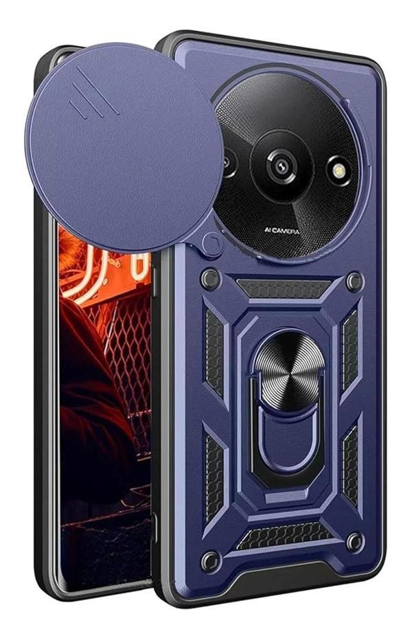 Xiaomi Redmi A3 4G Kılıf Pars Lens Yüzüklü Silikon - Lacivert-(5796) - Image 1