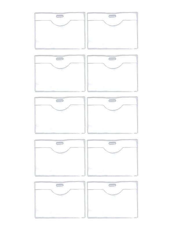 Pvc Yaka Kartlığı Yaka Kartı Kılıfı Kart Koruyucu 9,5x7 cm - 10 Adet - Image 1