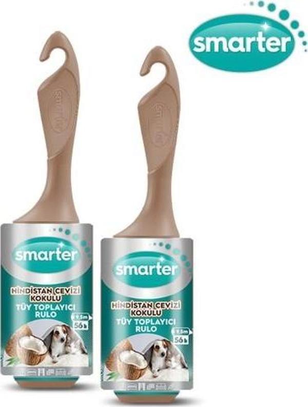 SMARTER HİNDİSTAN CEVİZİ KOKULU TÜY TOPLAYICI RULO 2 Lİ KEDİ KÖPEK - Image 1