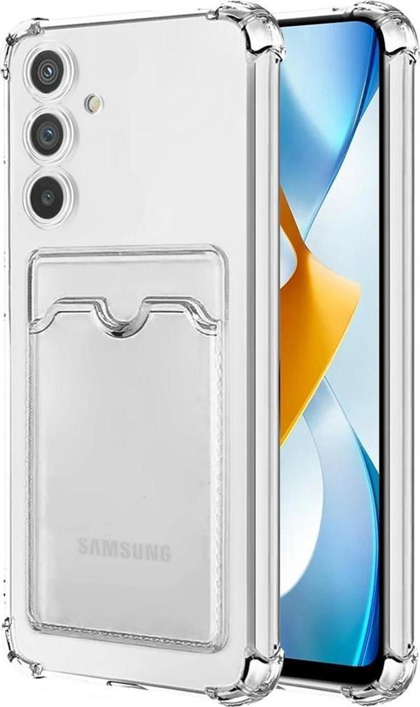 Microsonic Samsung Galaxy A14 Card Slot Shock Kılıf Şeffaf - Image 1