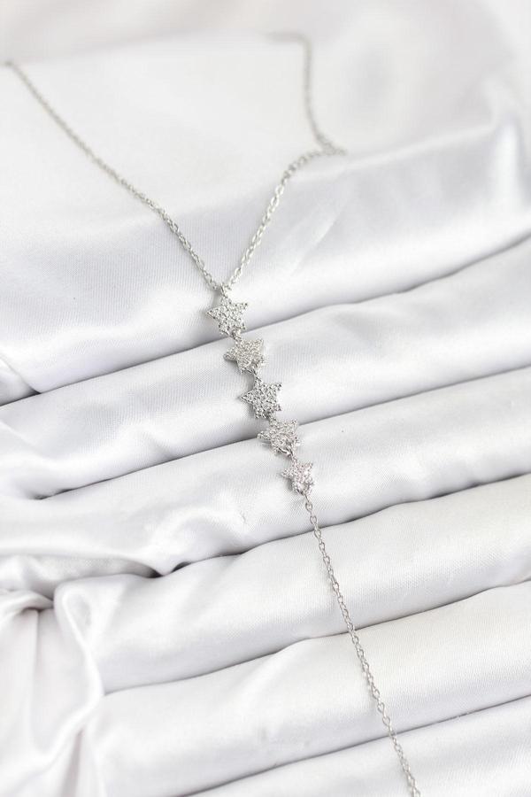 Zincir Gümüş Renk Yıldız Model Y Kolye - EBJ251115W38397 - Image 1