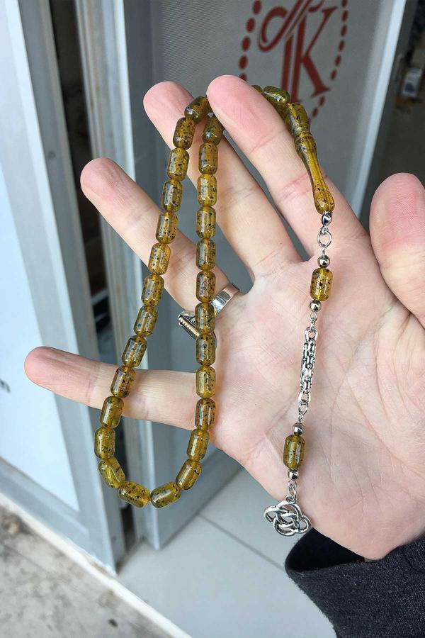 Güzel Çekimli Kapsül Çay Fosilli Erkek İçin Tesbih - Image 1