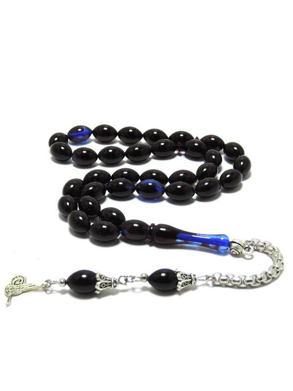 Gece Mavisi Beyzi Kesim Toz Kehribar - Image 1