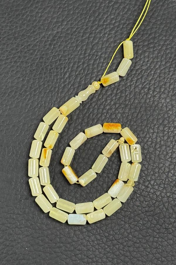 3 Yedek Taneli Püskülsüz Kapsül Kaya Damla Kehribar Tesbih - Image 1