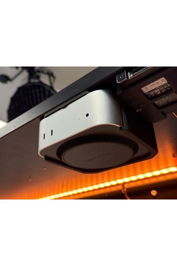 Gadget Gurme Mac Mini M4 Masa Altı Modern Montaj Aparatı Siyah Plastik - Image 1