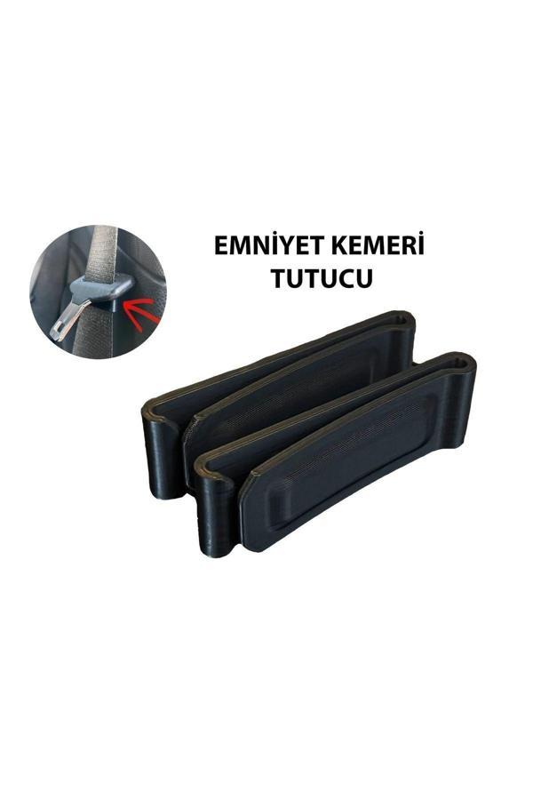 Gadget Gurme 5 Adet Ünıversal Emniyet Kemeri Sabitleme Aparatı-Emniyet Kemeri Tutucu 5 Adet Tüm Araçlara Uygun - Image 1