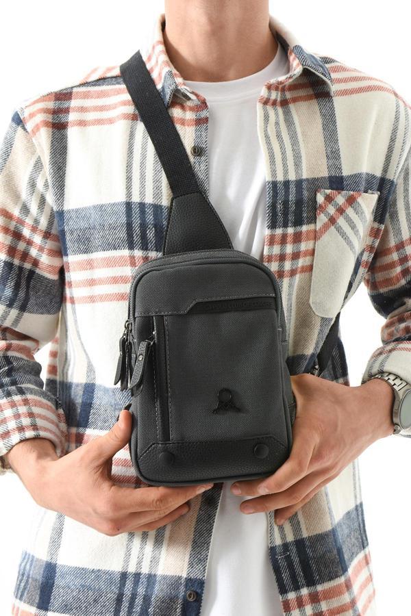 M 416 Mega Bag Kanvas Bodybag Omuz Çantası Siyah-Siyah - Image 1