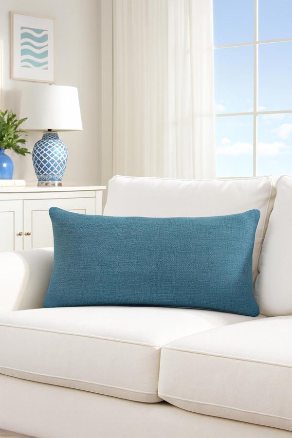 Nadia Kırlent Kılıfı Turkuaz V1 30x70 - Image 1