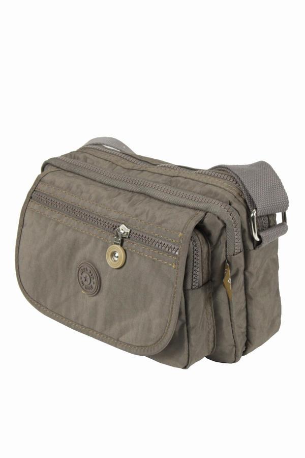 Mega Bag 215  Krinkıl Kumaş Kadın Çapraz Çanta Vizon - Image 1