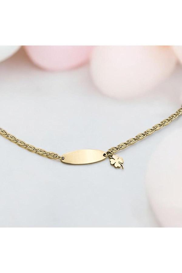 Satürn Silver Kuyumculuk Çelik İsimli Bebek Çocuk Bileklik Künye Kararma Yapmaz - Image 1