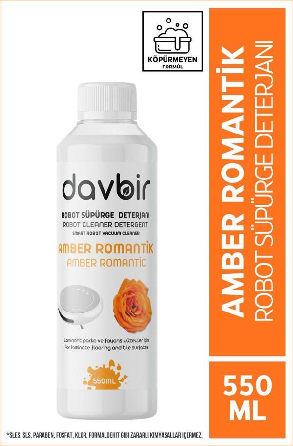 Davbir Amber Romantik Kokulu Akıllı Robot Süpürge Deterjanı,Sprey Mop Deterjanı,Yüzey Temizleyici 550ml - Image 1