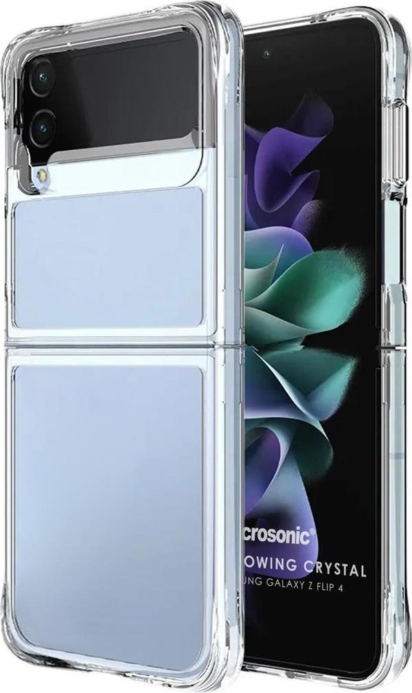 Microsonic Samsung Galaxy Z Flip 4 Kılıf Non Yellowing Crystal Clear Sararma Önleyici Kristal Şeffaf - Image 1