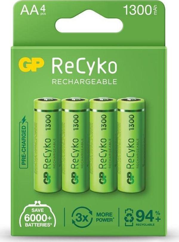 AA 1300 Mah Şarjlı Kalem Pil 4 Lü Paket Gp130Aahcemtr - Image 1
