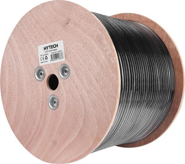 Hy-Cat629 305 Metre Outdoor Gri-Siyah 0.56Mm 23Awg Utp Cat6 Dış Ortam Kablosu - Image 1