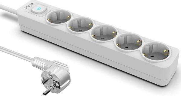 İpw-44Gb 5 Li Akım Korumalı Led Tuşlu Priz 1,5 Metre Beyaz - Image 1