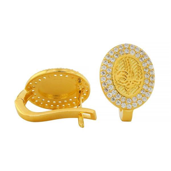 14 Ayar Altın Turalı Küpe  -  0187891 - Image 1