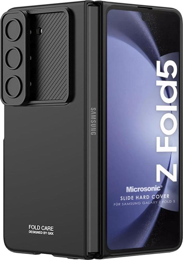 Microsonic Samsung Galaxy Z Fold 5 Kılıf Slide Hard Cover Siyah - Image 1