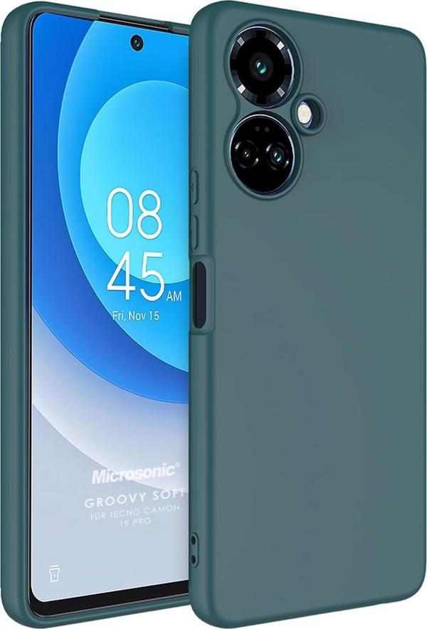 Microsonic TECNO Camon 19 Pro Kılıf Groovy Soft Koyu Yeşil - Image 1