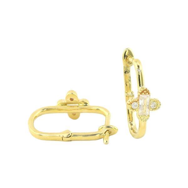 14 Ayar Altın Baget Küpe  -  0183077 - Image 1