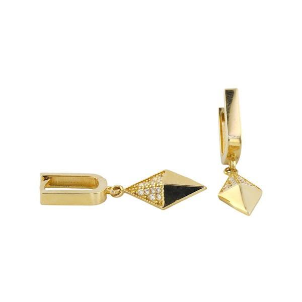 14 Ayar Altın Tasarım Küpe  -  0188093 - Image 1