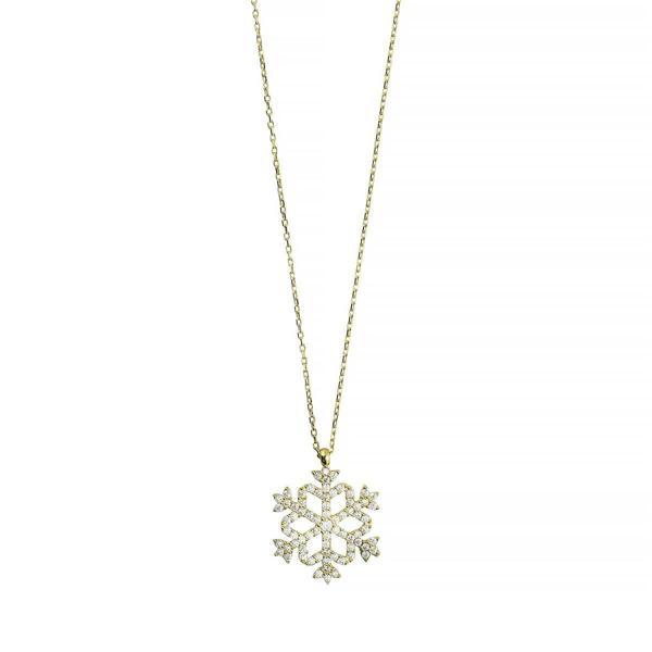 14 Ayar Altın Kartaneli Kolye  -  0201275 - Image 1