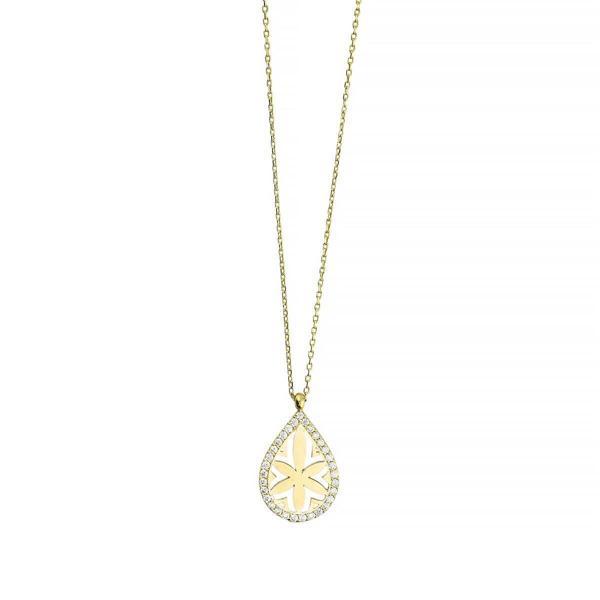 14 Ayar Altın Tasarım Kolye  -  0201302 - Image 1