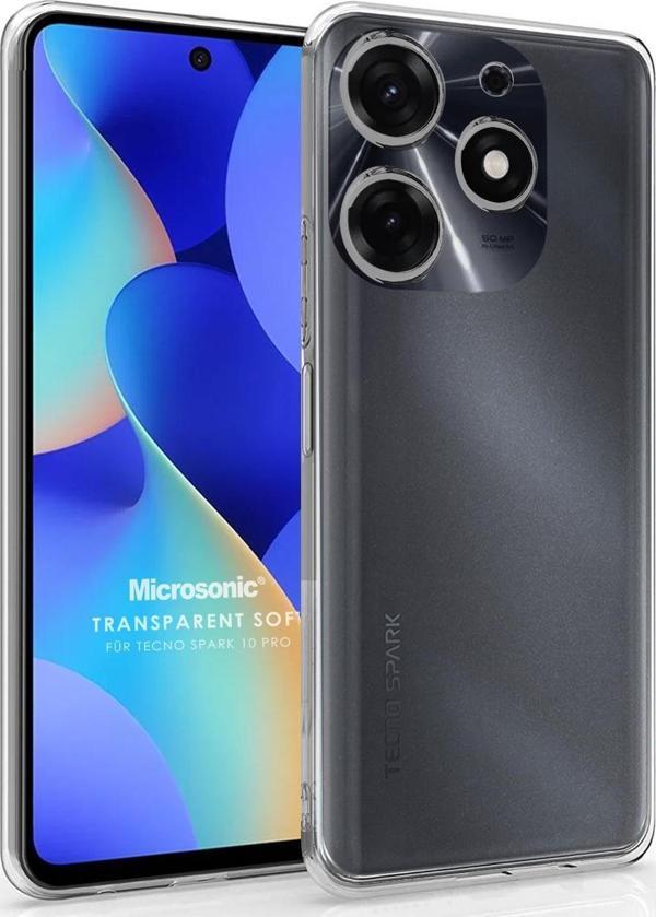 Microsonic TECNO Spark 10 Pro Kılıf Transparent Soft Şeffaf - Image 1
