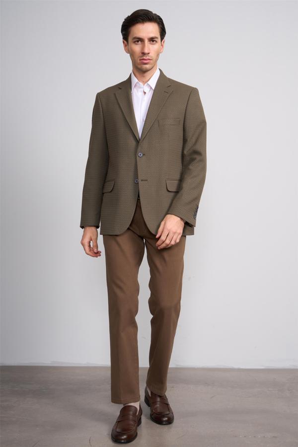 Mentality 6417 Erkek Julıa Gabardin Regular Yan Cep Pantolon Kahve - Image 1