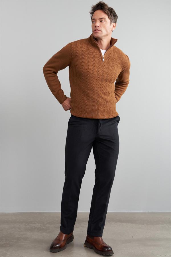 C.K 9247 Mentality Erkek Kadife Yan Cep Pantolon Siyah No:1 - Image 1