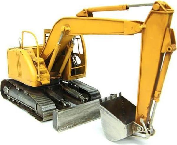 Dekoratif Metal Ekskavatör İş Makinesi Biblo Dekoratif Hediyelik - Image 1