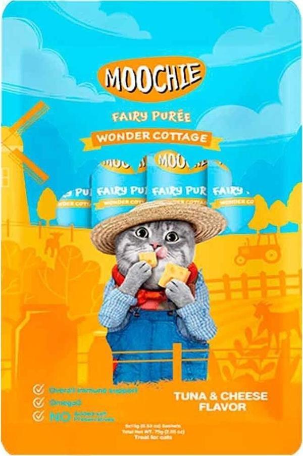Moochie Sıvı Kedi Ödülü Ton-Peynir 5x15 Gr - Image 1