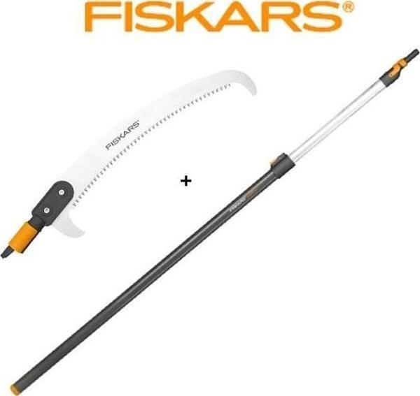 Fiskars 136527 Yüksek Dal Kesimi Teleskopik Sap ve Eğimli Testere - Image 1