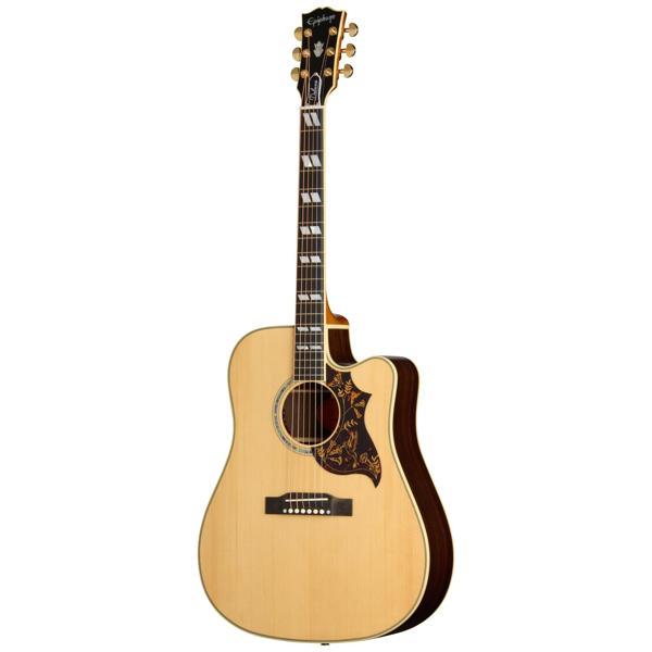 Epiphone Hummingbird Deluxe EC Elektro Akustik Gitar (Natural) - Image 1