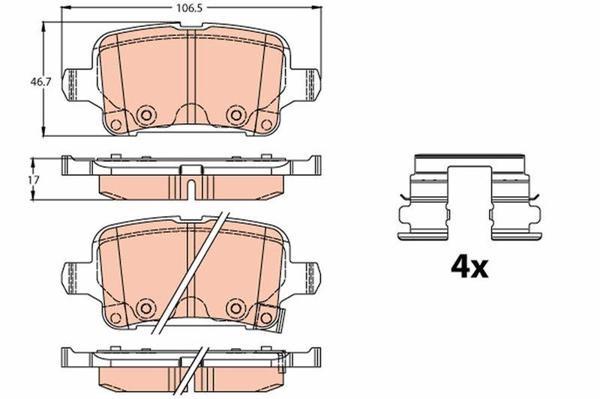 FREN BALATASI ARKA OPEL ASTRA K 15->> - Image 1