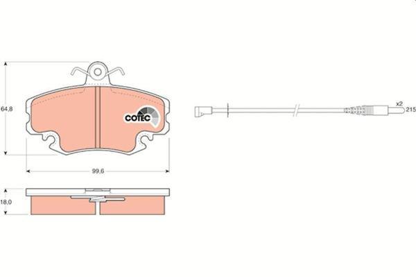 DİSK FREN BALATASI ÖN FİŞLİ RENAULT R9-R11-R19-R21-CLIO I-II-MEGANE I SYMBOL I-II-TWINGO-LOGAN - Image 1