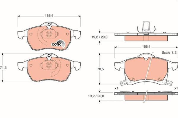 DİSK FREN BALATASI ÖN OPEL ASTRA G 98-05 ASTRA H 04> ZAFIRA A 99-05 ZAFIRA B 05> ZAFIRA TOURER C 11 - Image 1