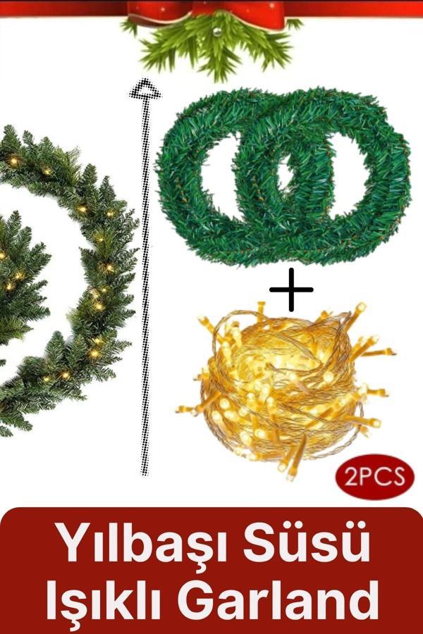 Özel Seri Gürleştirici Dekor Şerit Günışığı Ledli Çam Ağacı Yeni Yıl Yılbaşı Süsü Işıklı Garland - Image 1